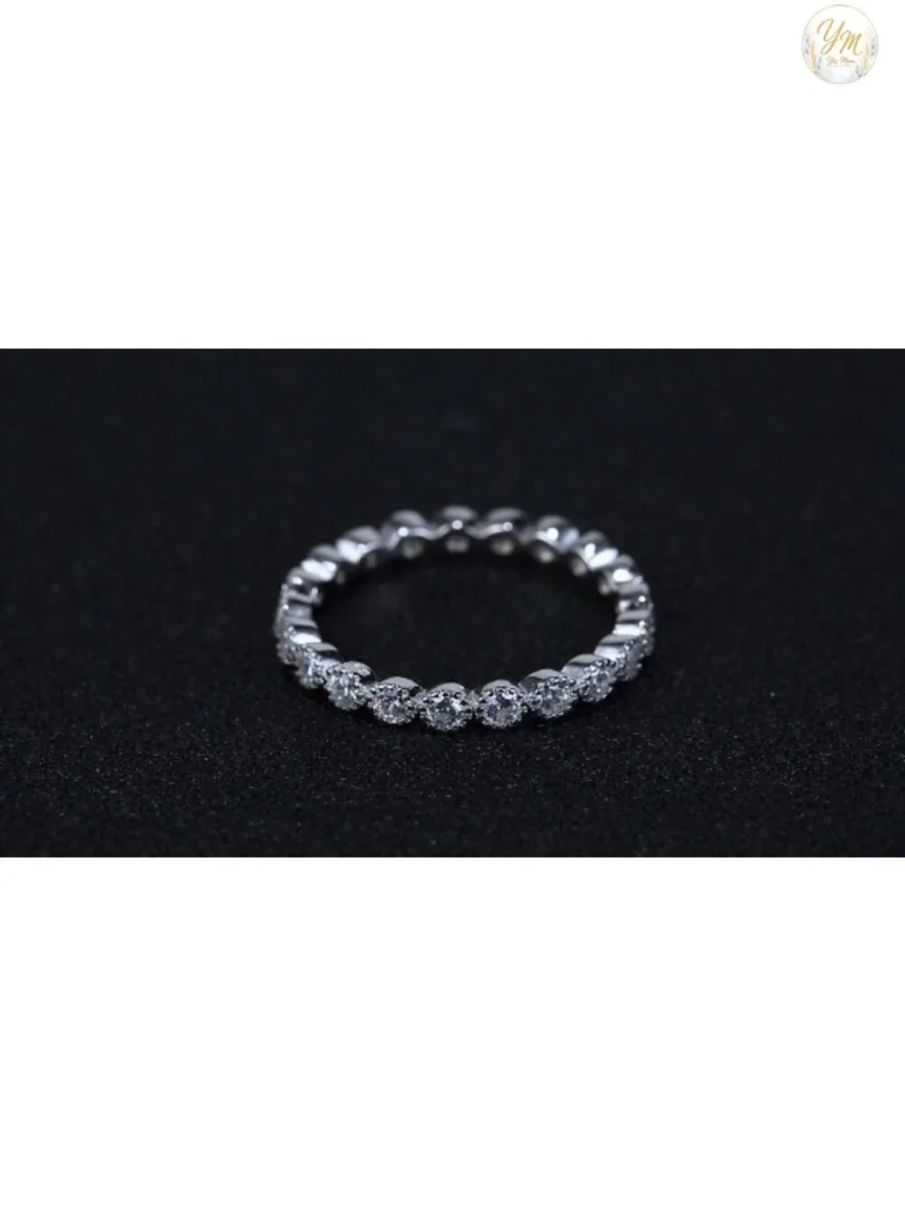 14K Gold Plated 925 Sterling Silver CZ Stackable Wedding Band Ring Set Women